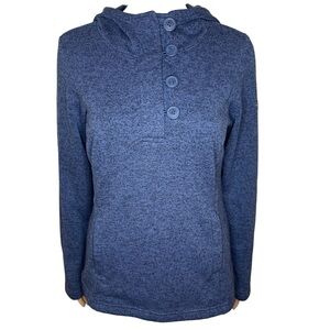Columbia Blue Button-Up Hoodie